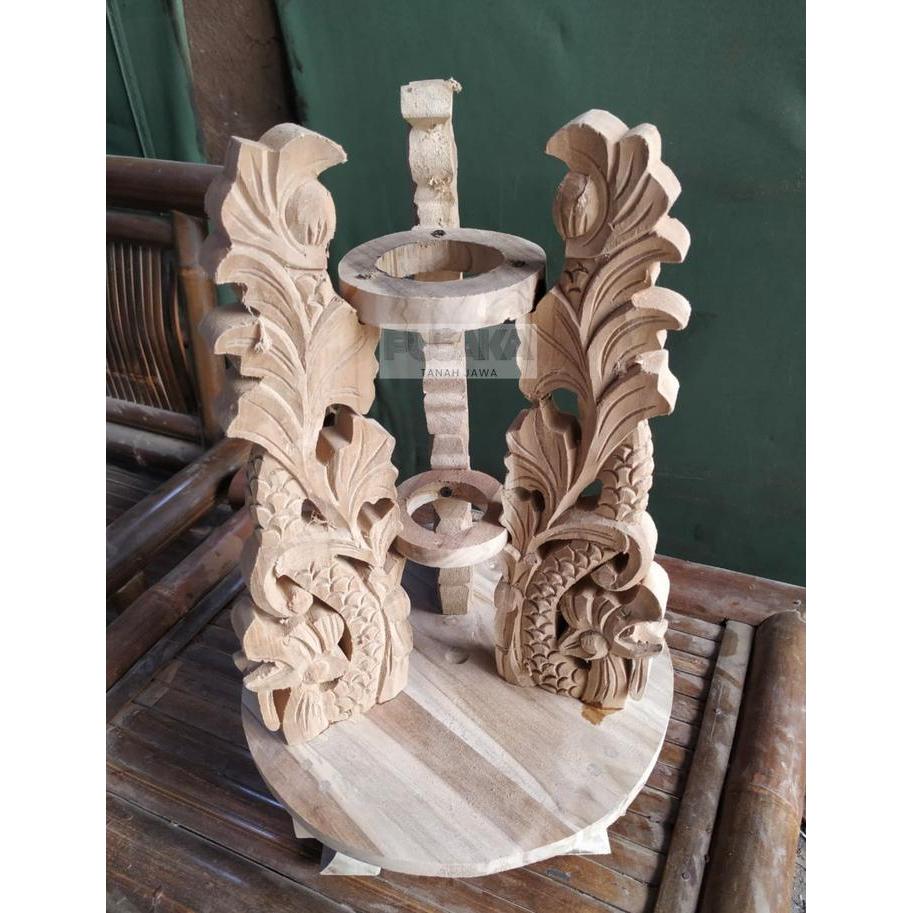 Jagrak naga buat pusaka bendera pataka bhn jati ukir Jepara termurah seindonesia PTJ435435