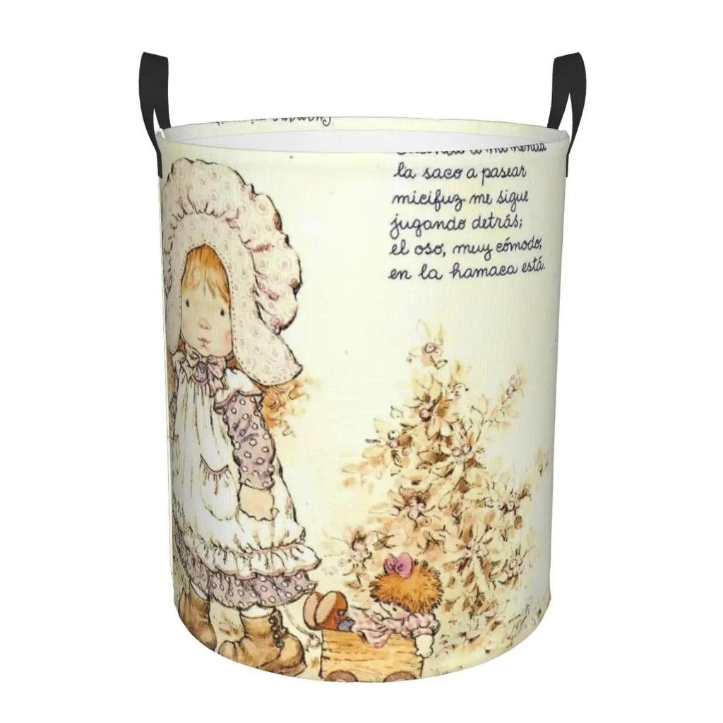 Cartoon Sarah Kay Laundry Hamper Large Clothes Storage Basket Girl Toys Bin Organizer for Nursery