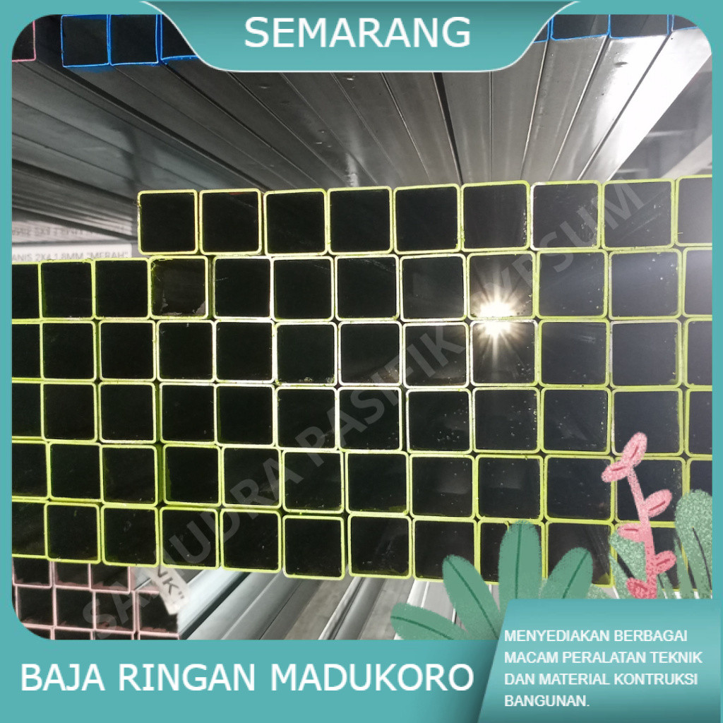 HOLLOW GALVANIS 4X4 TEBAL 2MM HOLLOW GALVANIS 6M 40X40 2MM