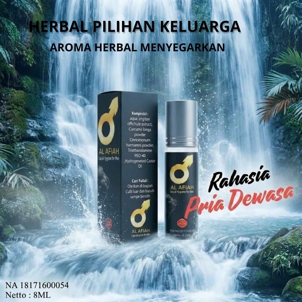 [ kling ajaaaaahhh ]  Al Afiah liquid hygiene original 8ml produk herbal pria dewasa kemasan box