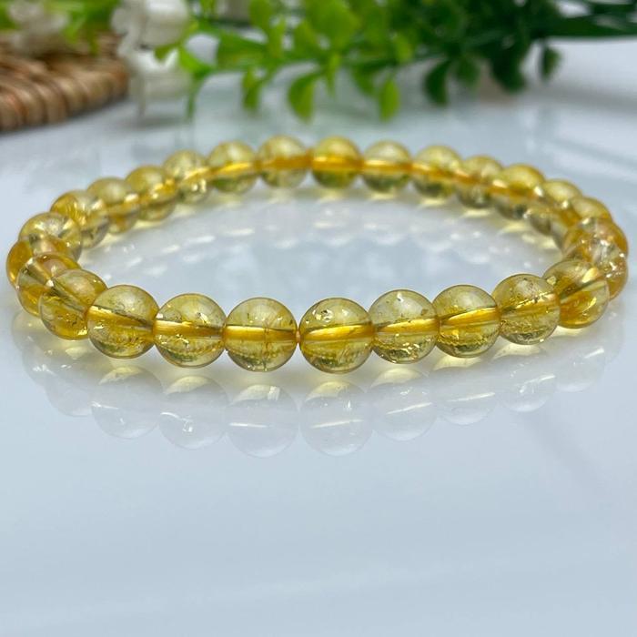GELANG CITRINE ASLI GELANG PIXIU / GELANG PRIA WANITA / BATU CITRINE - 6 mm