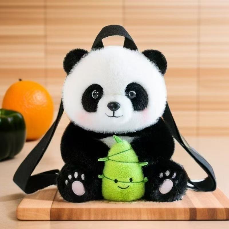 Ransel boneka panda, tas selempang ganda, boneka panda