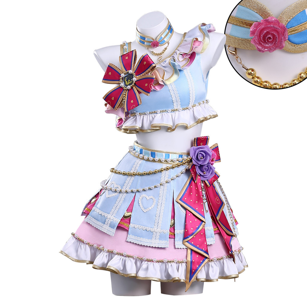 Idol Activity cosplay costume, idol activity cheerleader uniform, Hoshimiya Ichigo and Aisuma Aoi co