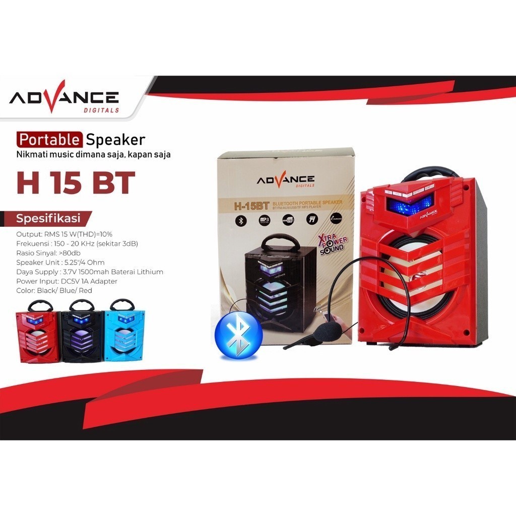 Speaker Portable Advance H15 BT/ speaker advance bluetooth