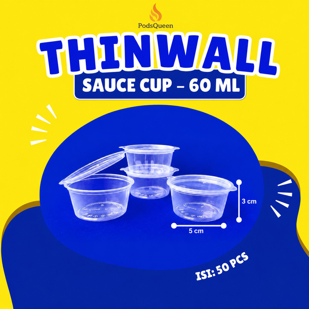 THINWALL SAUCE CUP 60 ML VCT (50 PCS)