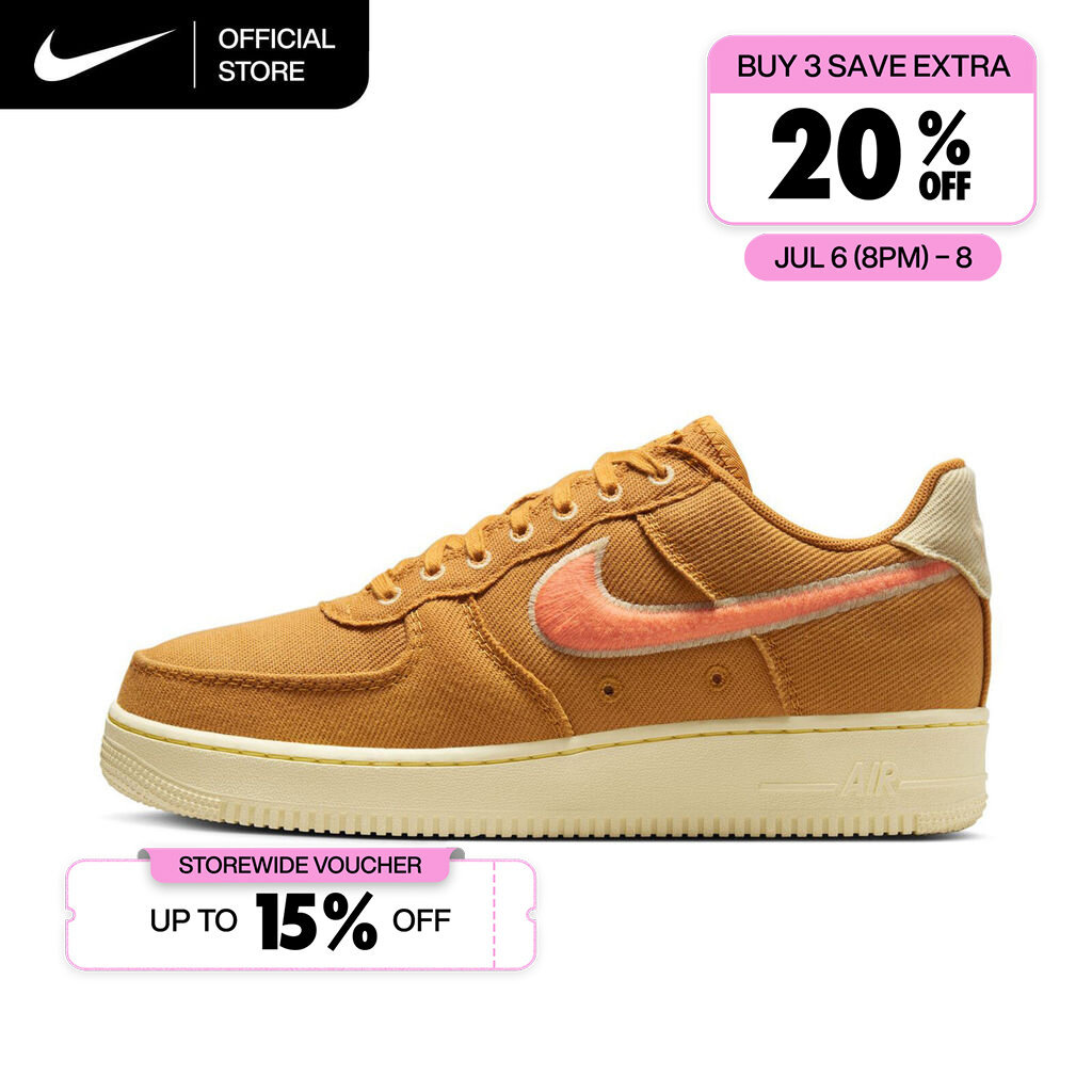 Nike Men's Air Force 1 Low Canvas Shoes - Wheat [HV1204-700]
