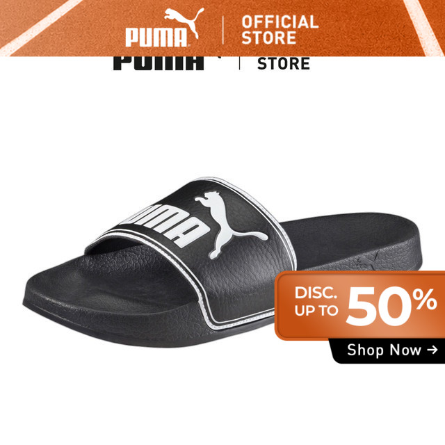 PUMA Sandal Leadcat Slide, Sendal Slop Pria, Unisex Casual Slip-On Sandals