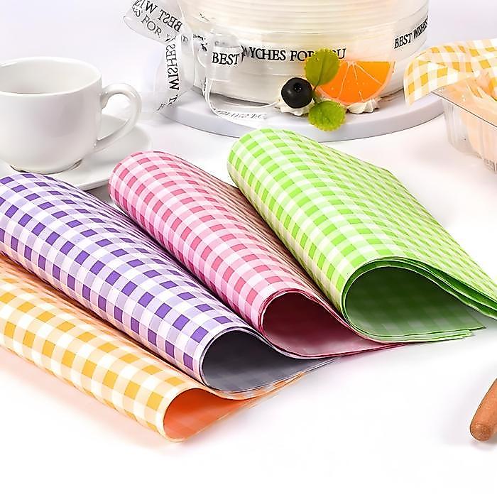 50PCS Kertas Tahan Minyak Burger Kemasan Kertas Beras Sebagai Kemasan Kertas Piring