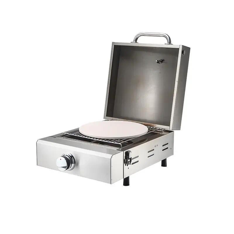 Outdoor Pizza Mini Oven Gas Portable Stainless Steel Pizza Pie Oven Commercial Biscuit Oven Beach Pa