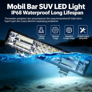 Banjir Mobil SUV Kerja Super 60LED 12V-60V Off Road Tahan Air Bar Led Bar untuk Truck Lampu Led Bar 