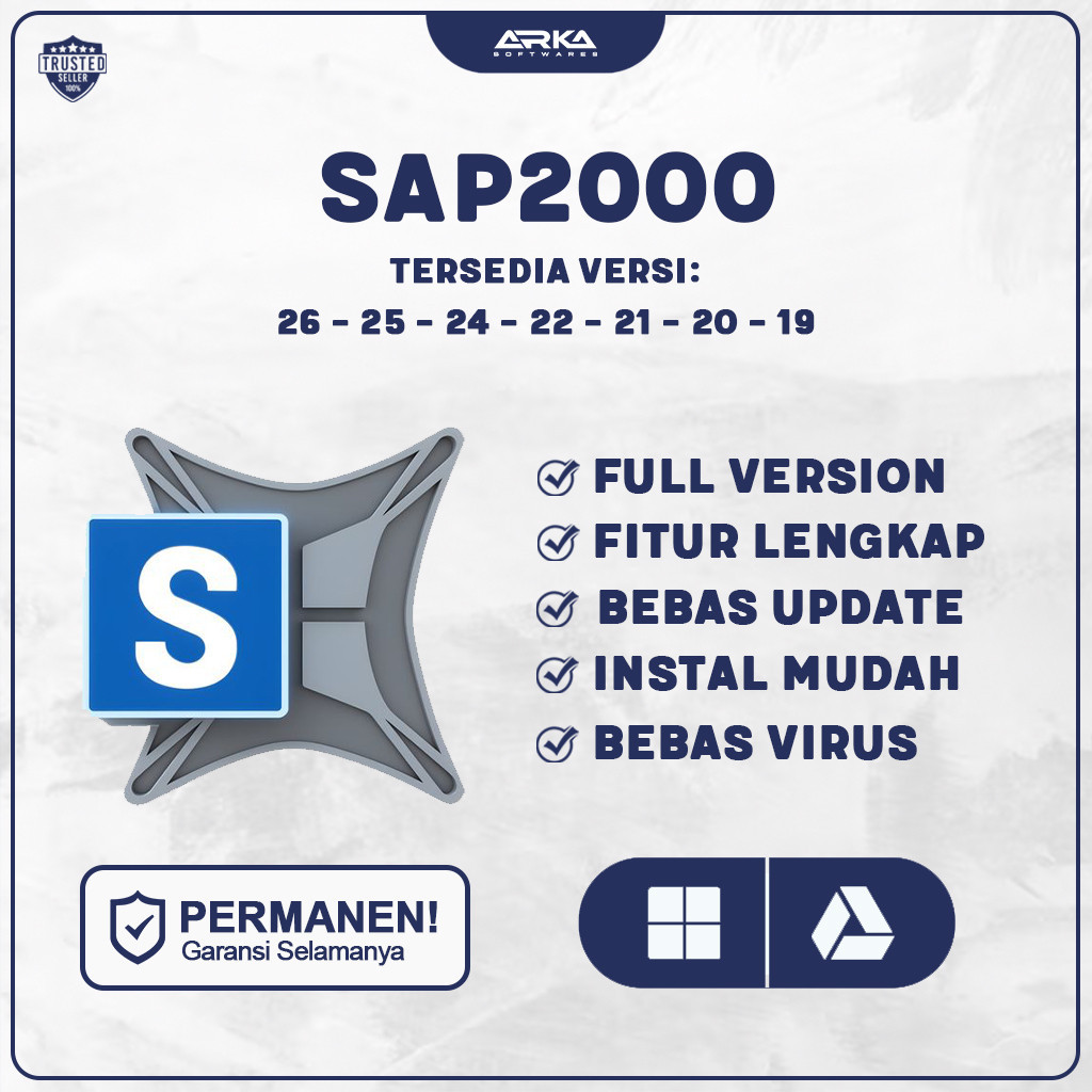 SAP2000 v26 ETabs Full Version Lifetime Software Analisis Struktur Bangunan Gedung PC