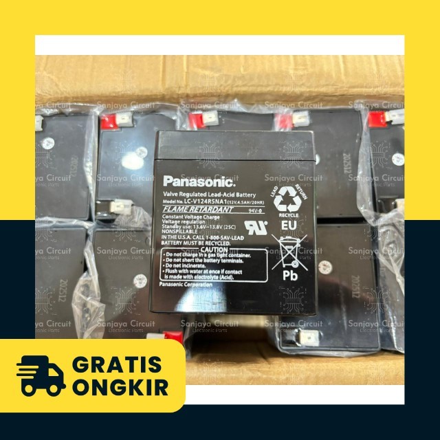 Baterai Aki Panasonic 12V 4.5Ah / Baterai Aki Kering Panasonic 12V 4.5A