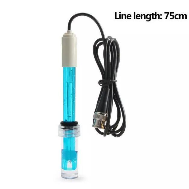 PH Probe Elektroda Sensor pH BNC Meter Akuarium Hidroponik Laboratorium 0-14 pH