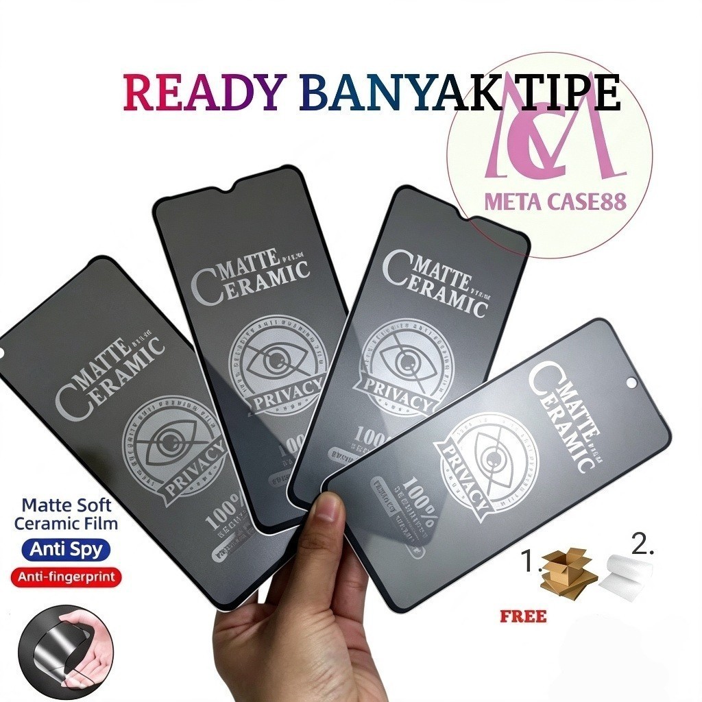 Ceramic Spy Untuk HP Xiomi Redmi 7/7a/8/8a/9/9a/9c/9t Pelindung Layar Hp Privacy