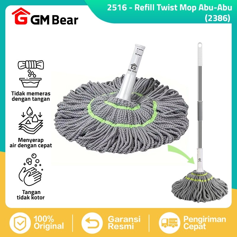 GM Bear Refill Twist Mop 2516 - Refill Kain Twist Mop 2386 Kain Pel Lantai