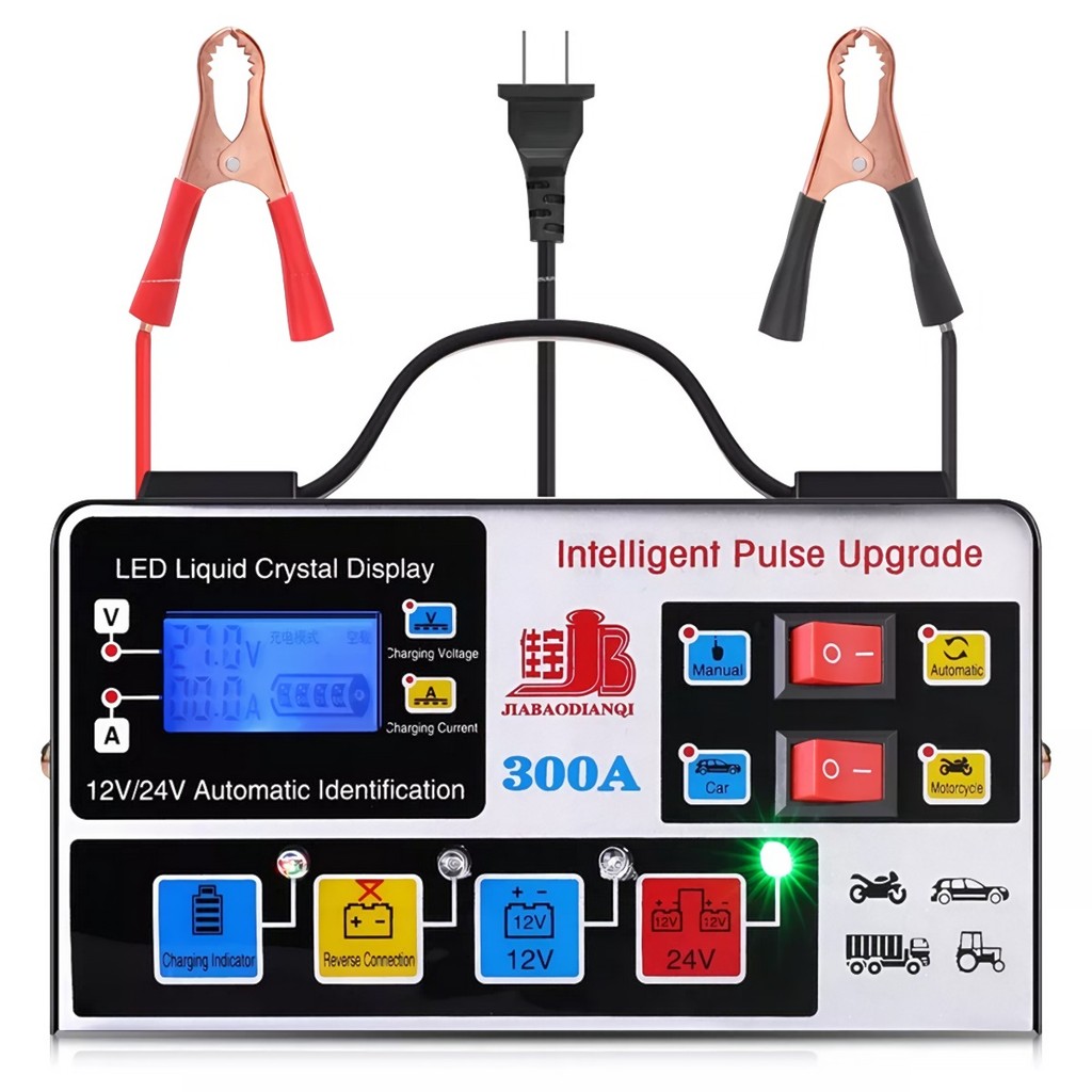 Dikirim Dari Jakarta 500A 3800A Charger Aki Otomatis Smart Intelligent Auto Repair Mobil Motor Kapal