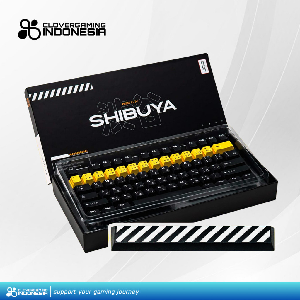 Press Play PPBT Shibuya PBT Dye Sub Cherry Profile Keycaps Set by PressPlay for Mechanical Keyboard