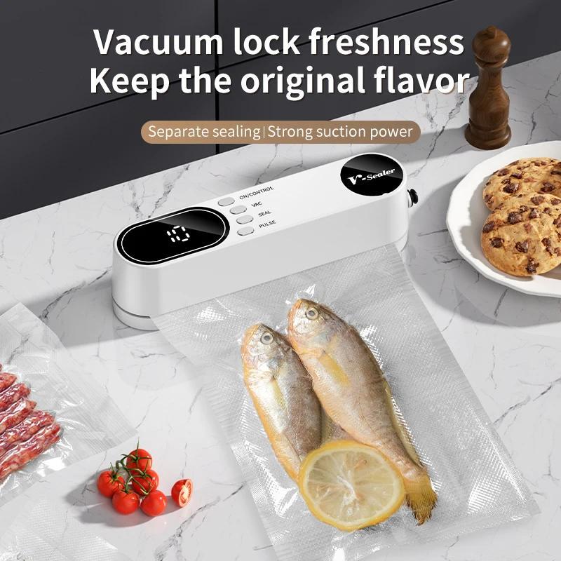 Mini Wireless Vacuum Sealing Machine Household Vacuum Food Bag Rechargeable Plastic Sealing Machine 
