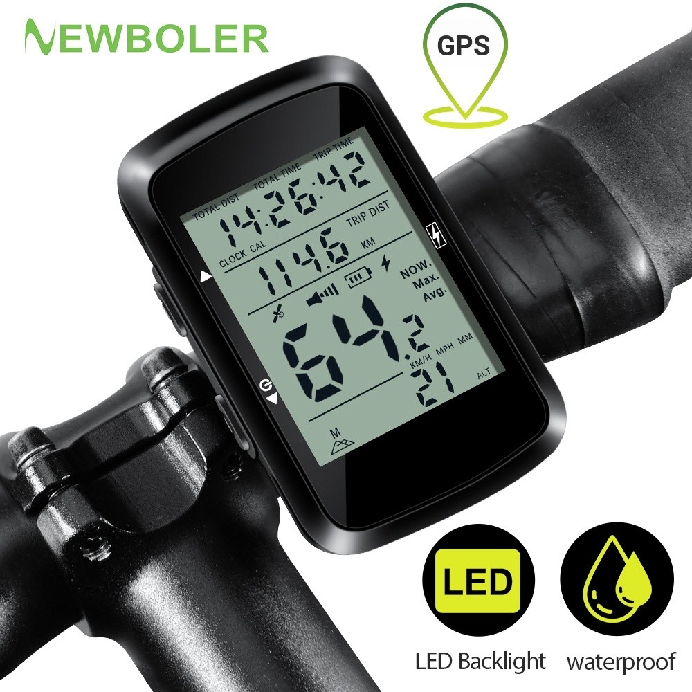 GPS Speedometer Sepeda Komputer Sepeda GPS Speedometer Tahan Air 2 4 inci Odometer Sepeda