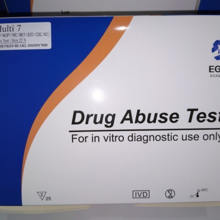 Drug Abuse Test Egens 7 Parameter k2 25 Pcs     Berkualitas