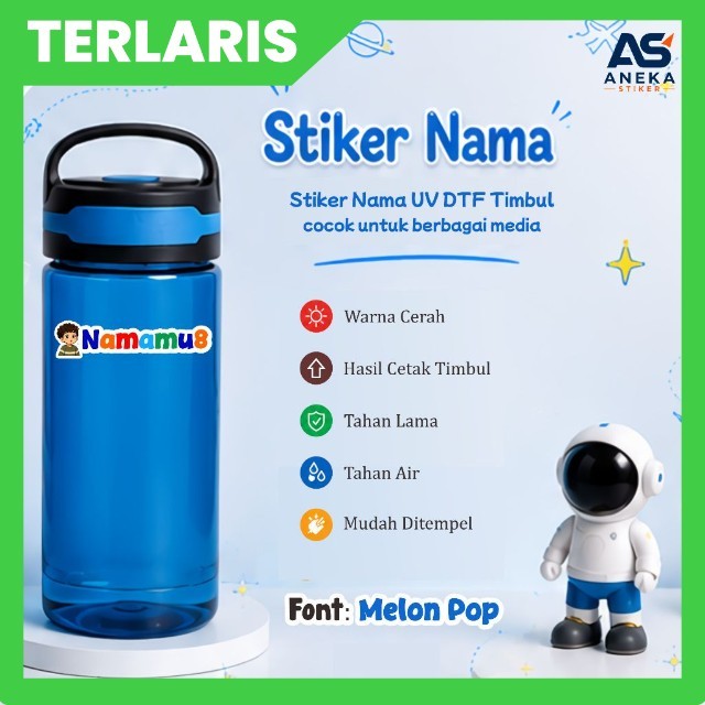Stiker Nama, Stiker Custom, Karakter Aesthetic