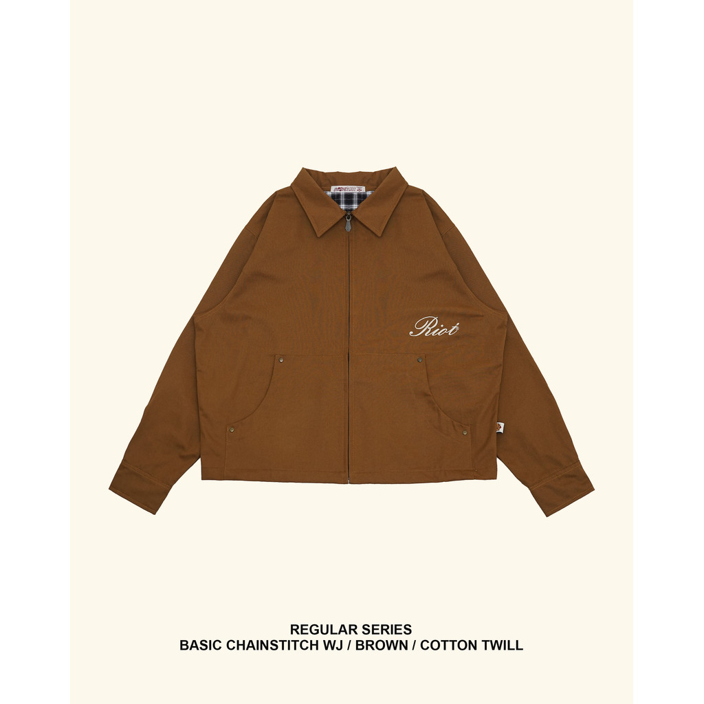 RAWTYPE RIOT Basic Chainstitch Work Jacket - Brown