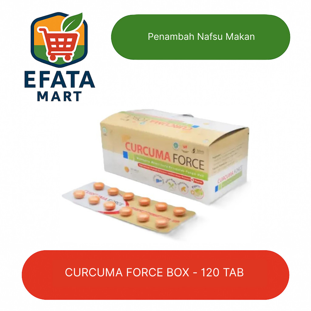 Curcuma Force Isi 120 Tablet ( SOHO) / Penambah Nafsu Makan / Menjaga Daya Tahan Tubuh / Suplemen Ek