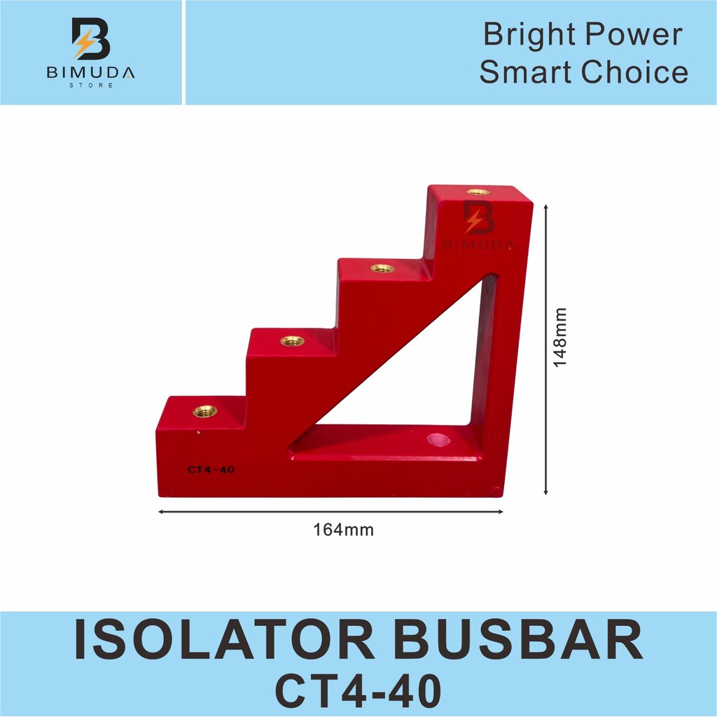 CT4-40 STEP ISOLATOR BUSBAR SUPPORT / ISOLATOR BUSBAR TANGGA WARNA MERAH
