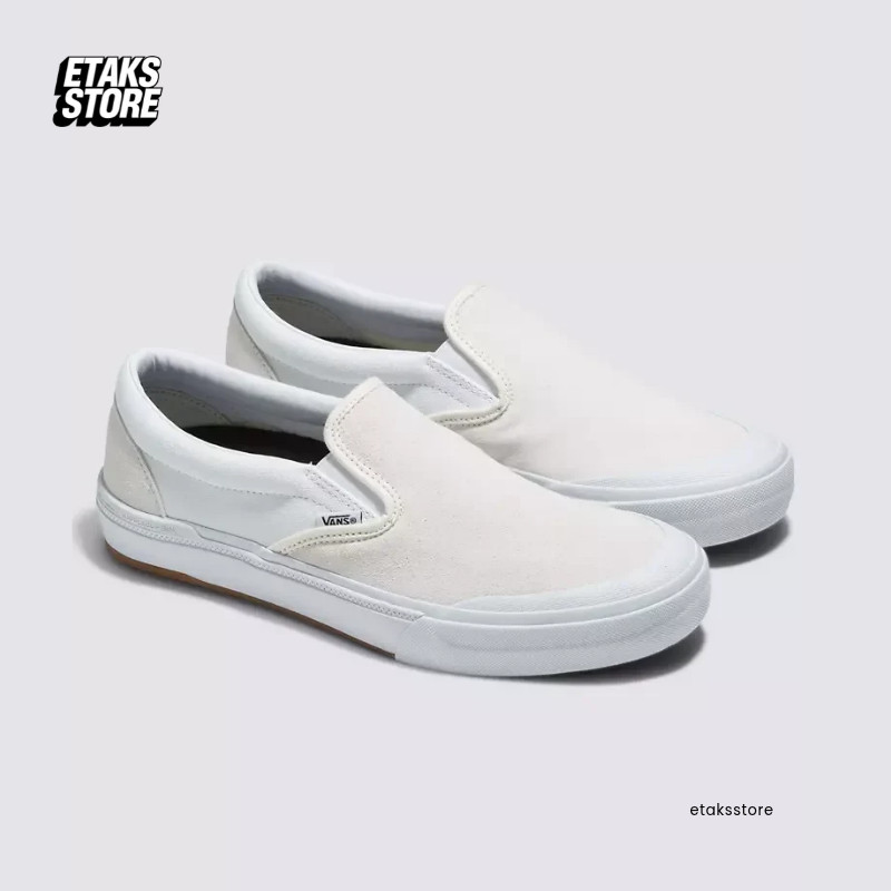 Sepatu Vans BMX Slip On Marshmallow White | BMX Shoes | Vans Indo