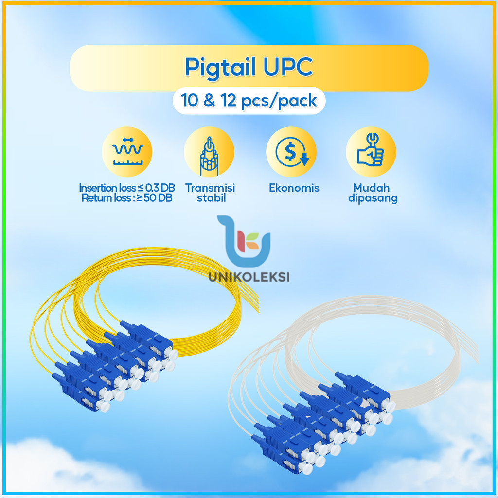 [[TERMURAH]] Fiber Pigtail SC/UPC 0.9mm SM 1 Meter Kabel Fo Pigtail 1.5M SC UPC