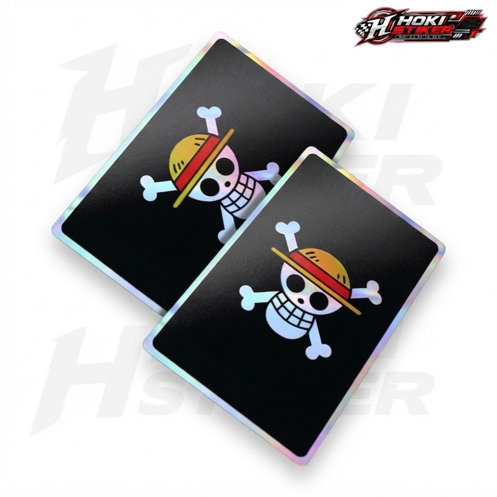 Stiker Kartu Skin Card Logo One Piece Jolly Roger Emoney Flazz