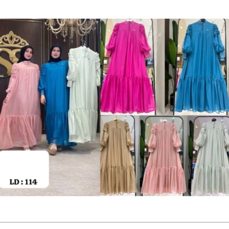 PROMO dress sutra polos Shella saukia BISA COD