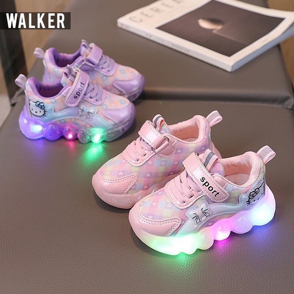 LKM457 Sepatu Sport Anak Perempuan Casual Bayi Dengan Lampu LED Sekolah [1KG 3PC] BEARBY