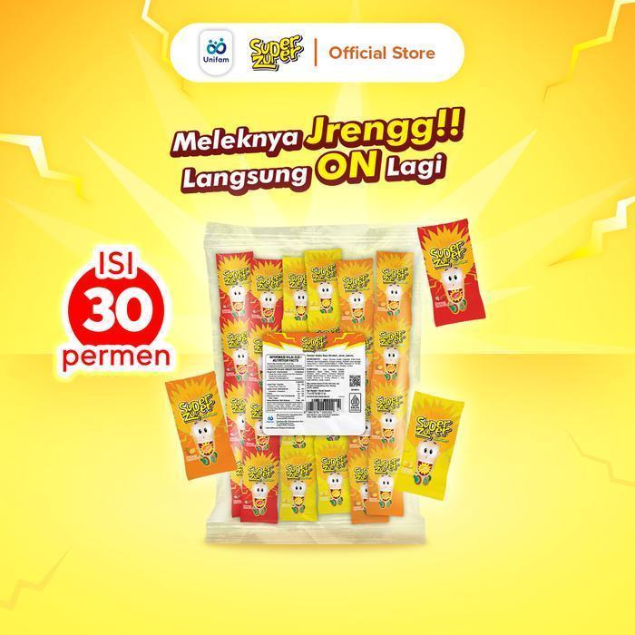 PERMEN SUPER ZUPER RENCENG 30 PCS UNIFAM MILKITA ASEM MANIS HALAL
