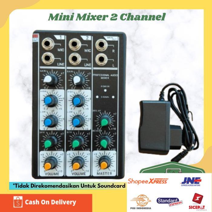 Mini Mixer 2 Channel - Black
