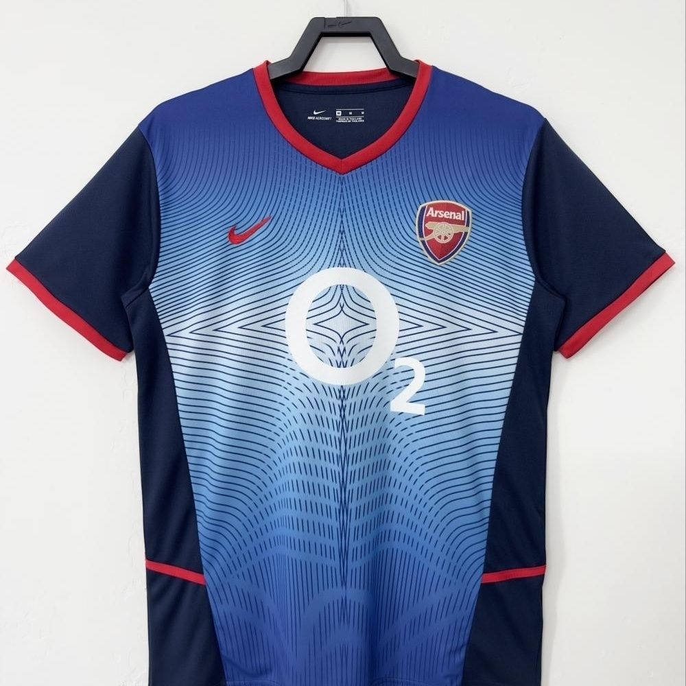 2002-04 Arsenal Away Retro Jersey Lengan Pendek