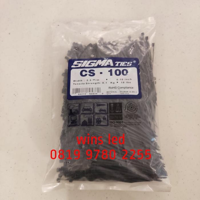 Sigma ties cs-100 black kabel ties sigma hitam cs 100 qty 1000pcs