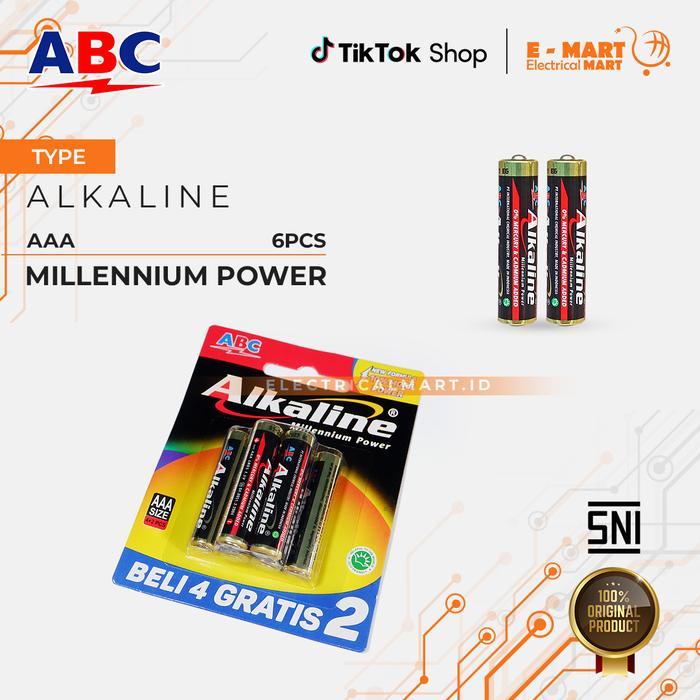 PROMO Baterai AAA ABC Alkaline 6PCS / Battery AAA Alkaline / AAA Batrai isi 6 LEBIH HEMAT OXYMETER