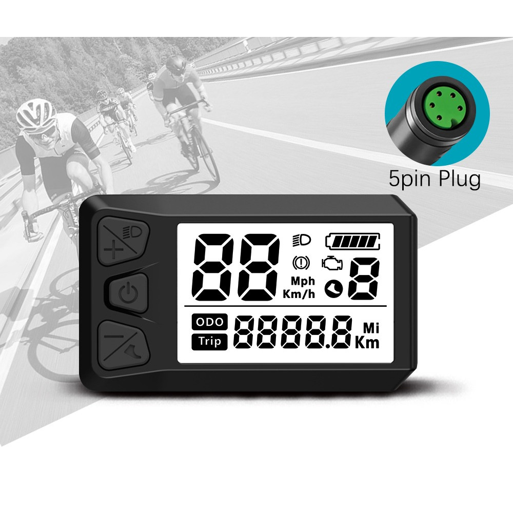 24-52V 530S Bafang-Electric Bike LCD Display for Bafang Mid Drive Motor Kit, Waterproof Plug with UA