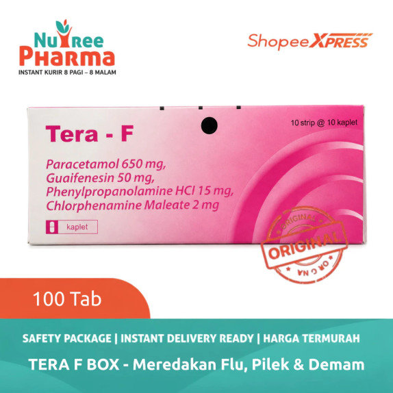 TERA F ISI 100 TAB - OBAT FLU | MERIANG| PILEK | PUSING TERA-F