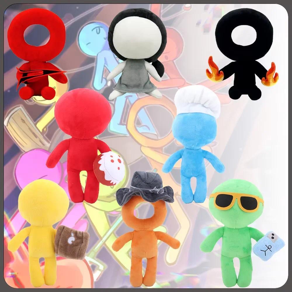 New Alan Becker Gamer Yellow Chef Blue Influencer Green Baker Red Sheriff Second Coming Plush Toy Pe