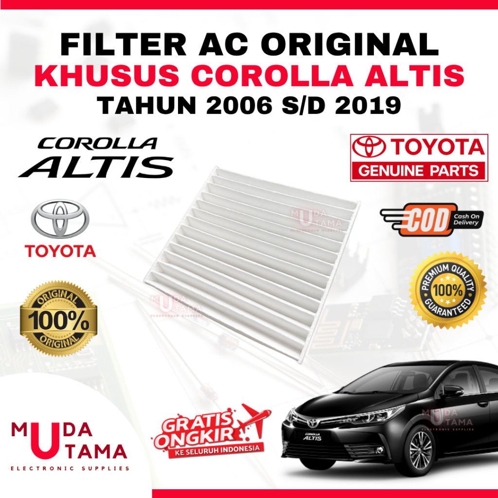 Filter AC Corolla Altis 2007 s/d 2020 ORIGINAL Toyota - Filter AC Kabin Corolla Altis - Filter AC Ca