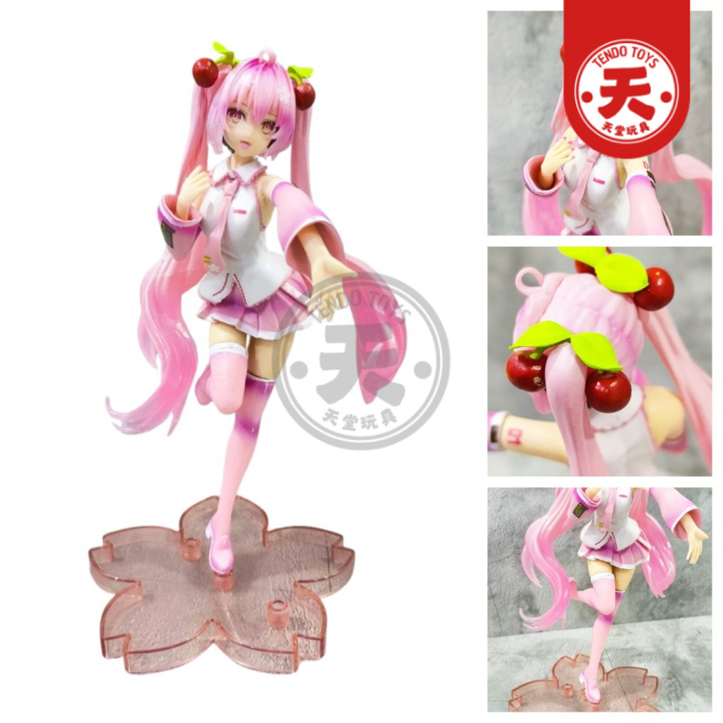 Figure Hatsune Miku Sakura Miku Ver Kuji 21cm Box Vocaloid Miku Anime Action Figure PVC Karakter