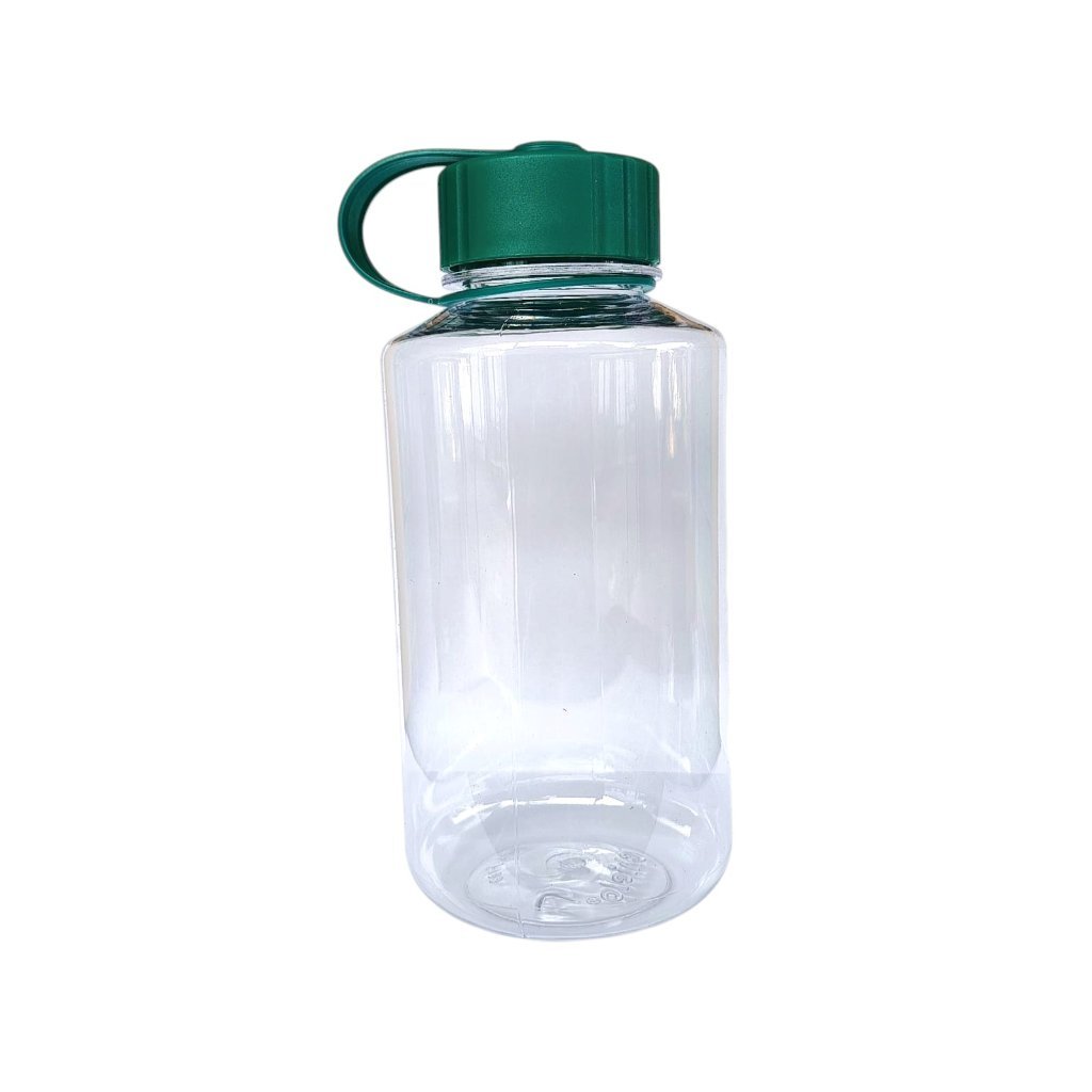 CHIELO Dundee Water Bottle 1000 ml Botol Minum Plastik Transparan Tutup Hijau