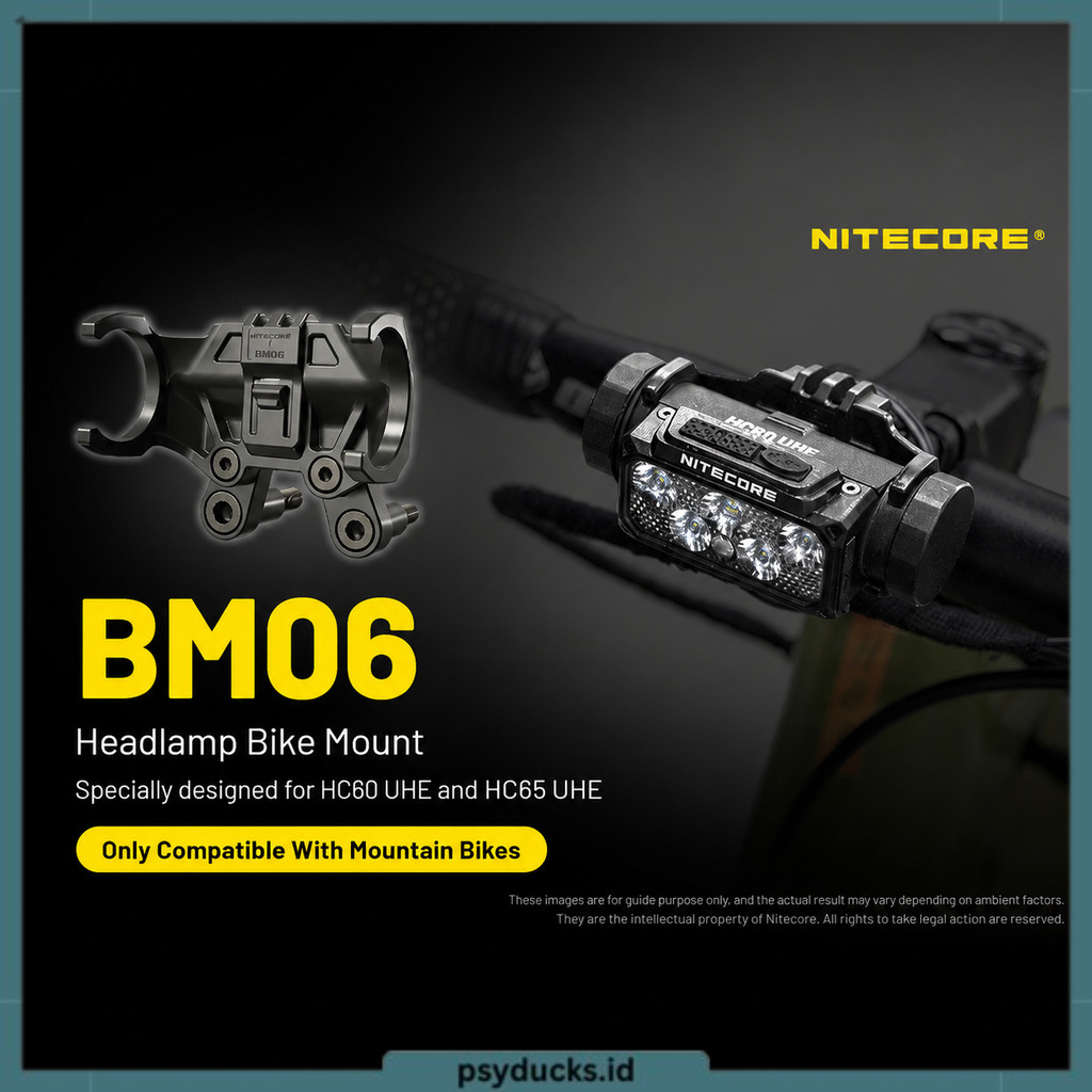 Bracket Bike Mount Headlamp for HC60 UHE & HC65 UHE NITECORE - BM06