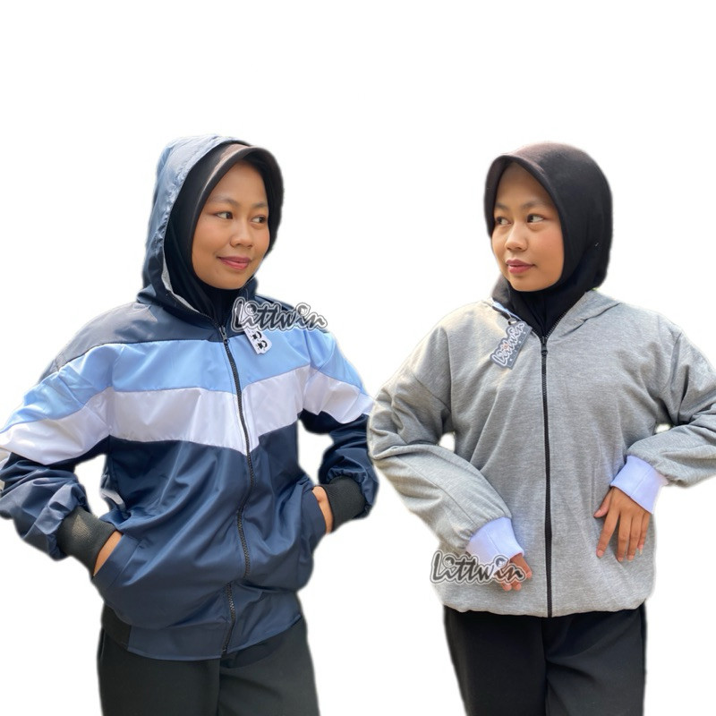 BLOROXCIN (1-16tahun) Jaket Bomber Kombinasi Couple Ibu dan Anak / Jaket Bomber Lumino 3 Tone Anak /