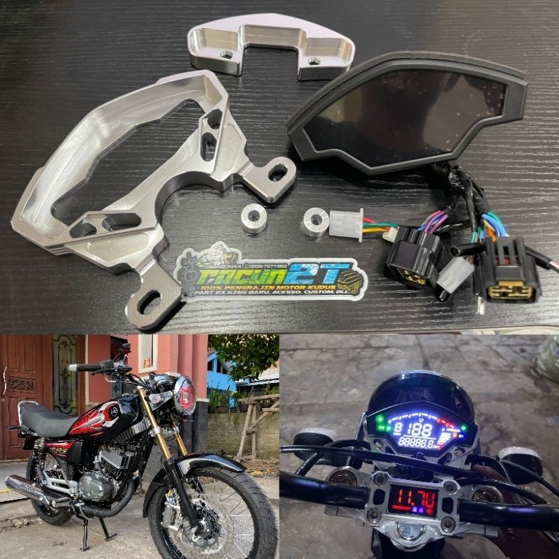 PAKET SET SPIDO METER GPX PNP RX KING SET BREKET DUDUKAN CNC