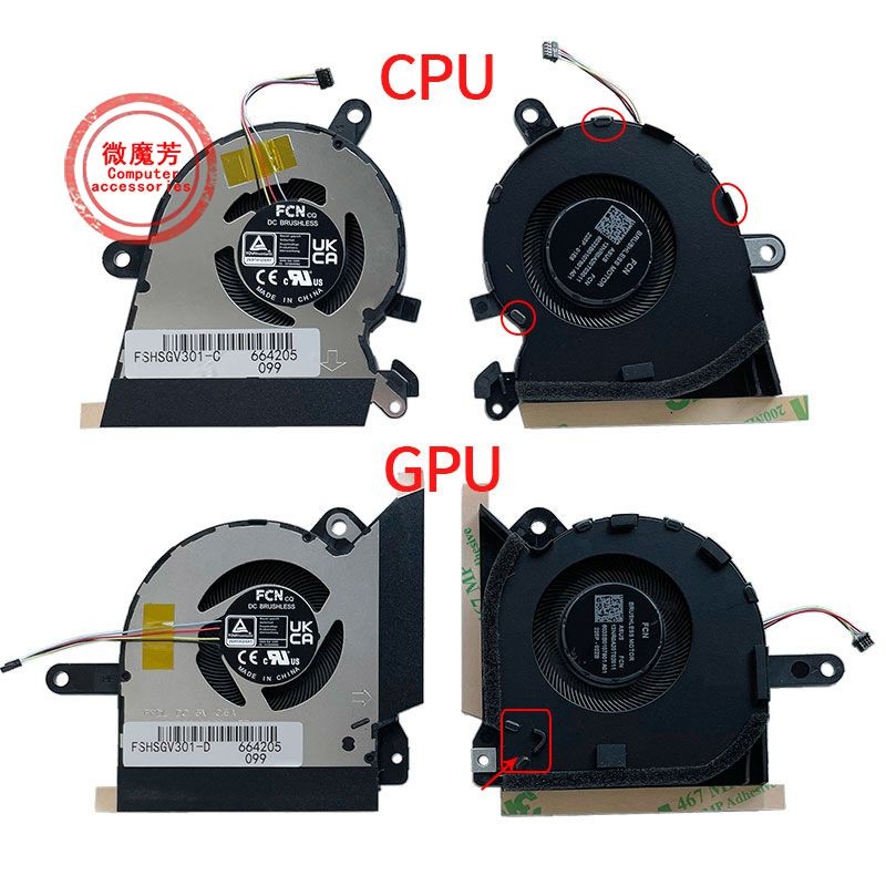 New Laptop cpu cooling fan For ASUS 13 GV301 GV301R GV301RE GV301Q GV301QC GV301QE GV301QH