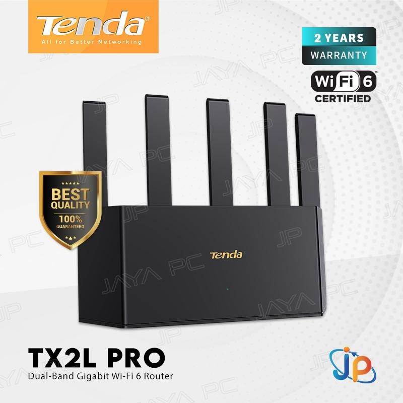 Tenda Router TX2L Pro Dual-Band Gigabit WiFi 6 with Mesh System