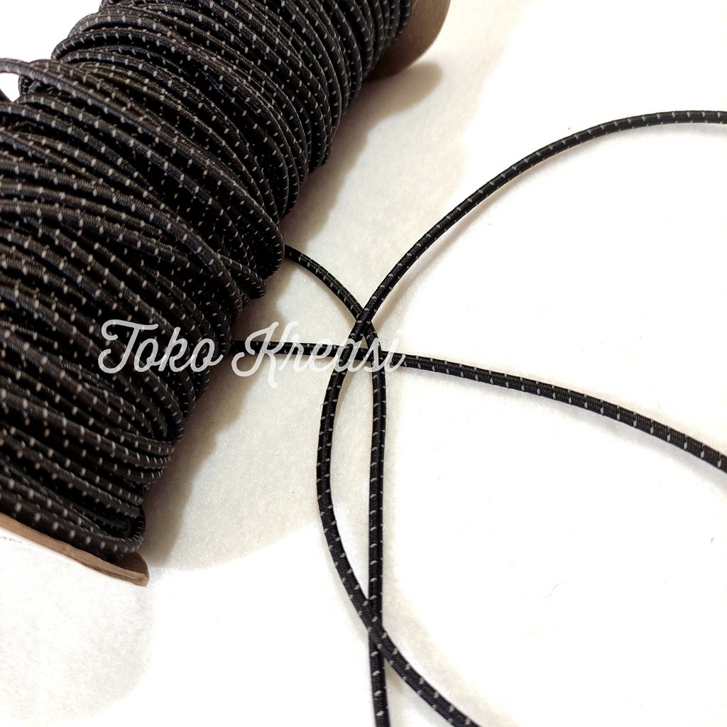 (Per meter) Tali Elastis Reflektif / Tali string / tali karet 2.5 mm & 3.0 mm